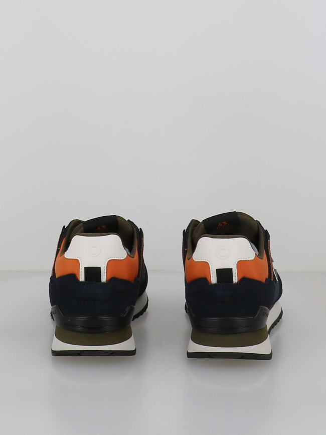 Baskets travis sport colors bleu marine kaki orange homme - Colmar