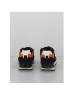 Baskets travis sport colors bleu marine kaki orange homme - Colmar