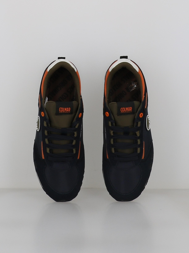 Baskets travis sport colors bleu marine kaki orange homme - Colmar