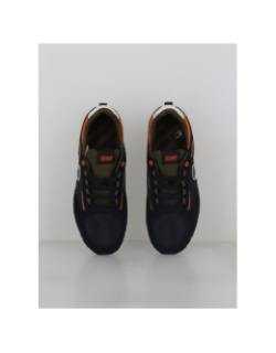 Baskets travis sport colors bleu marine kaki orange homme - Colmar