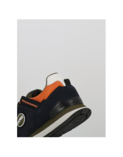 Baskets travis sport colors bleu marine kaki orange homme - Colmar
