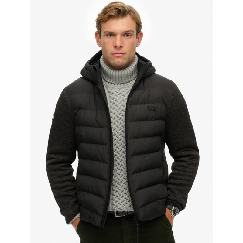 Veste bi-matière storm noir homme - Superdry