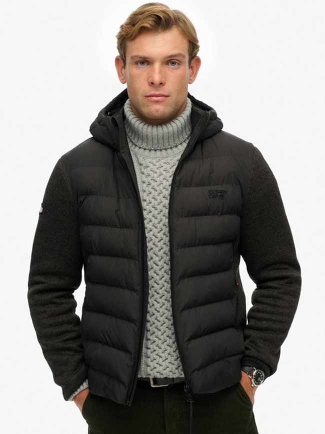 Veste bi-matière storm noir homme - Superdry