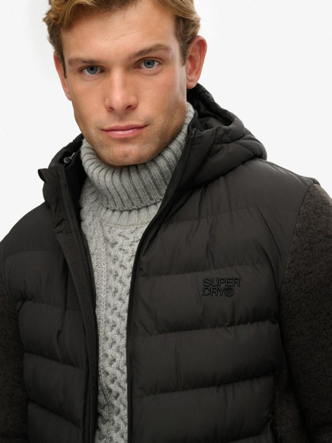 Veste bi-matière storm noir homme - Superdry