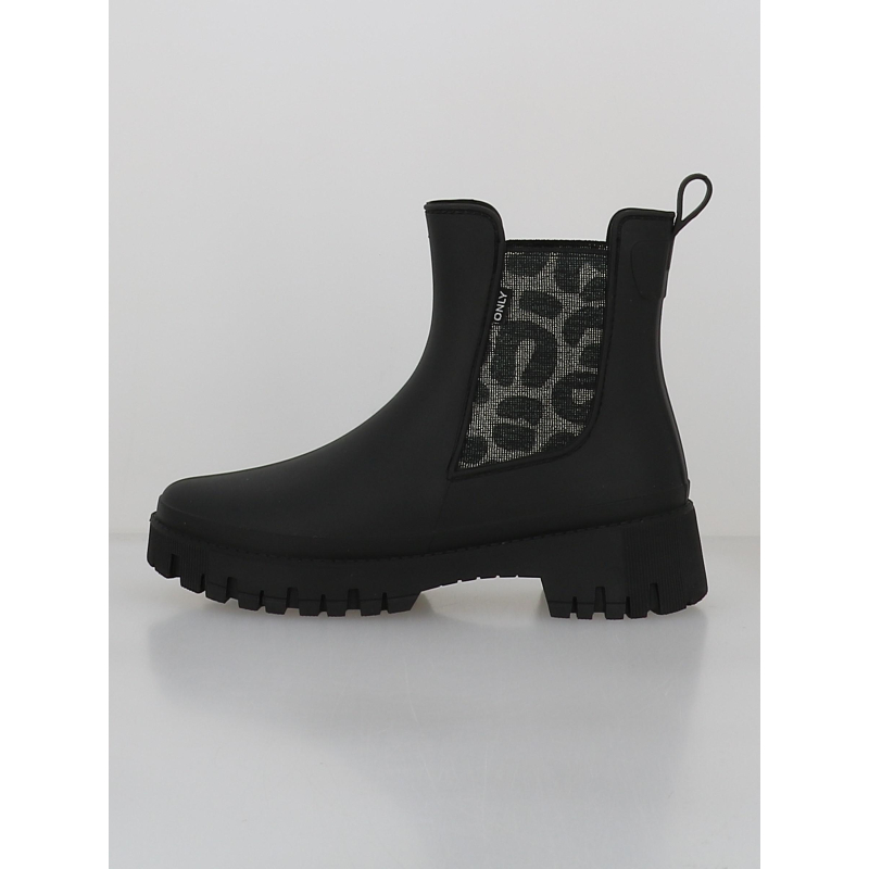 Boots imperméable lula léopard noir femme - Only