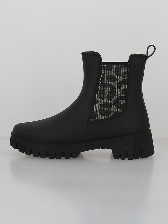 Boots imperméable lula léopard noir femme - Only