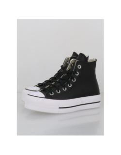 Converse chuck taylor all star lift cuir noir femme