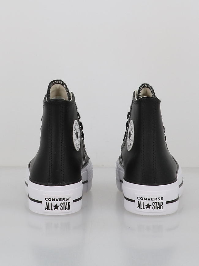 Converse chuck taylor all star lift cuir noir femme