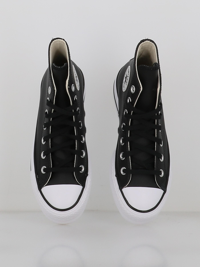 Converse chuck taylor all star lift cuir noir femme