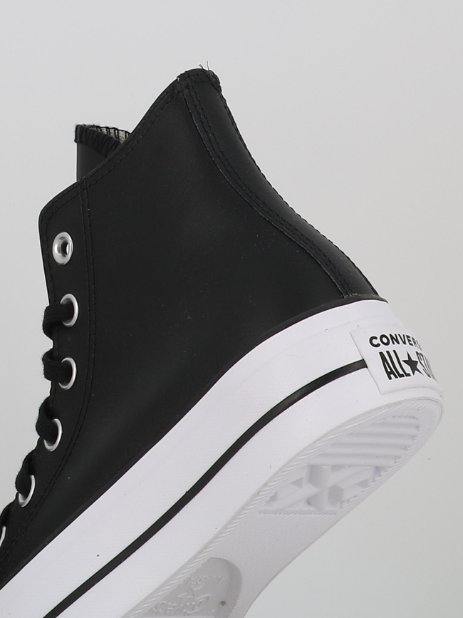Converse chuck taylor all star lift cuir noir femme