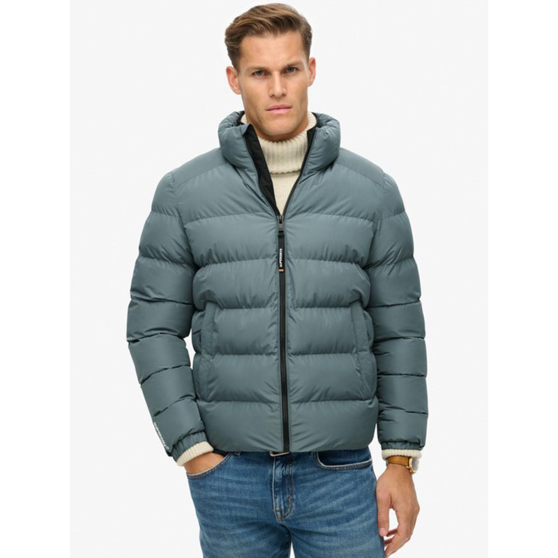 Doudoune sports bleu gris homme - Superdry