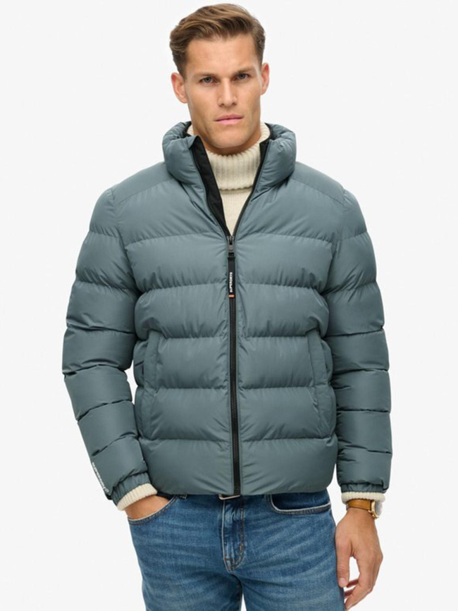 Doudoune sports bleu gris homme - Superdry