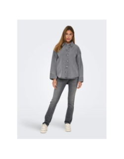 Veste en jean oversize sophie gris femme - Only