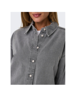 Veste en jean oversize sophie gris femme - Only