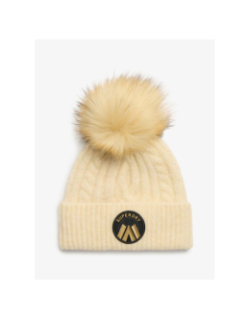 Bonnet en maille torsadée luxe beige femme - Superdry