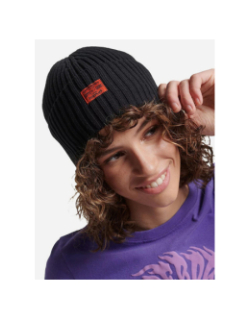 Bonnet en maille workwear noir homme - Superdry