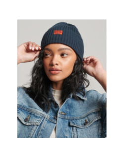 Bonnet en maille workwear bleu marine homme - Superdry