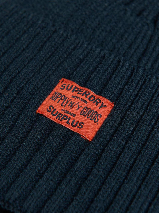 Bonnet en maille workwear bleu marine homme - Superdry