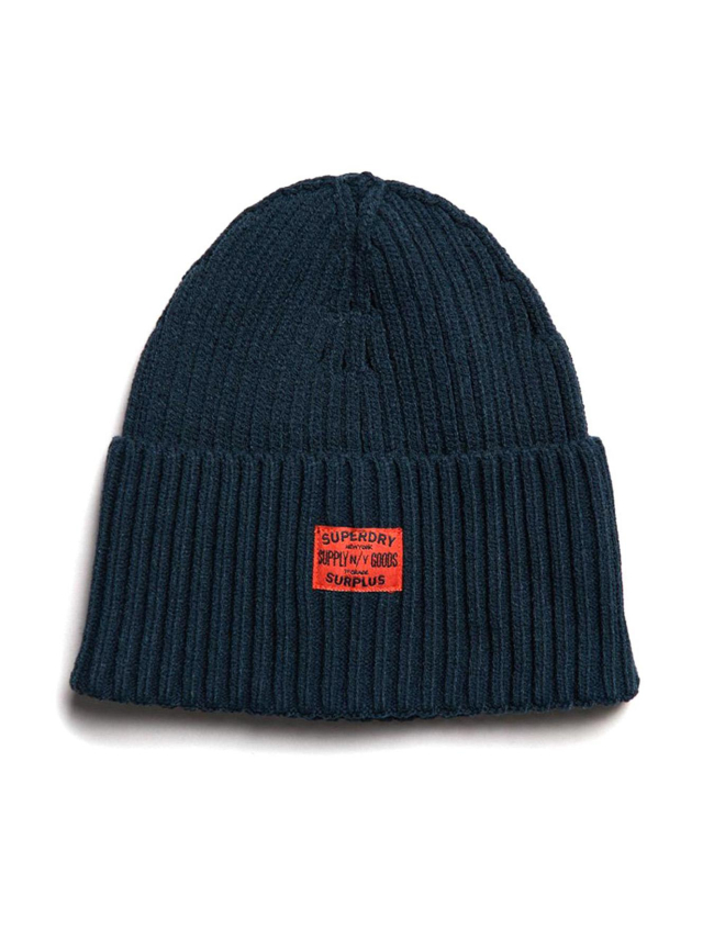 Bonnet en maille workwear bleu marine homme - Superdry