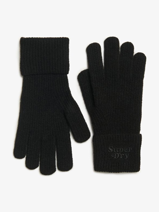 Gants en maille noir femme - Superdry