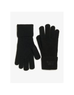 Gants en maille noir femme - Superdry