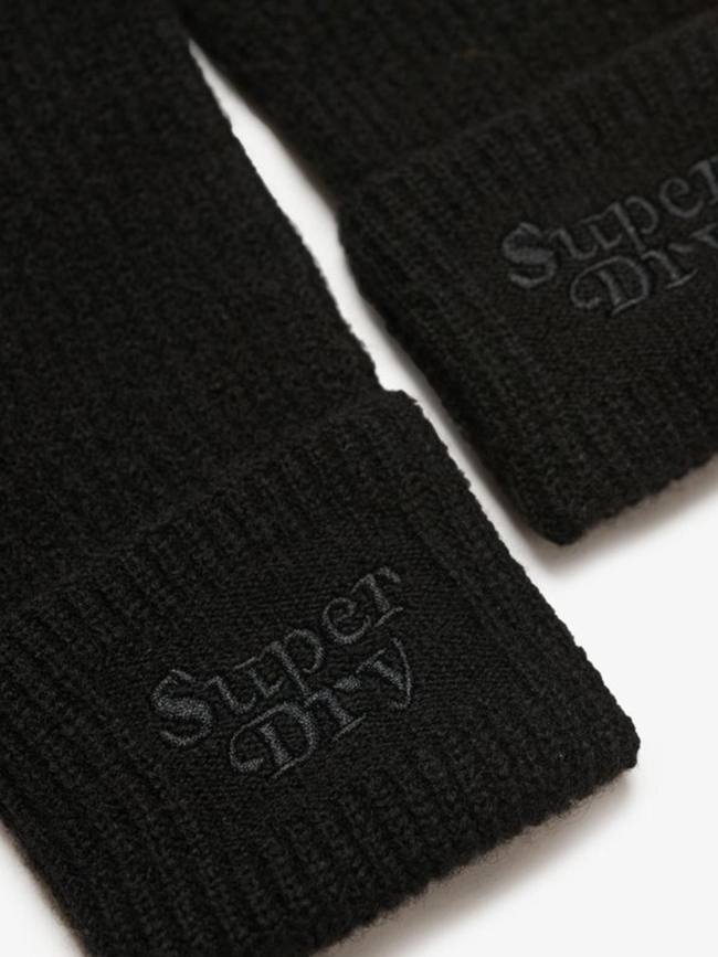 Gants en maille noir femme - Superdry