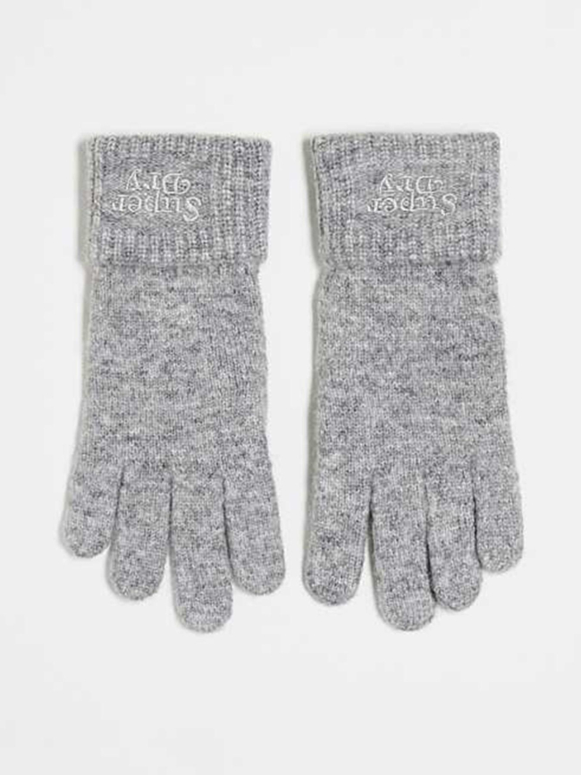 Gants en maille gris femme - Superdry