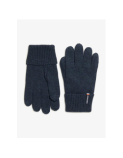 Gants en maille à logo essential bleu marine homme - Superdry