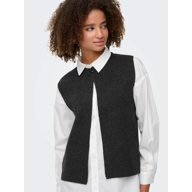 Gilet sans manche anneli gris anthracite femme - Only