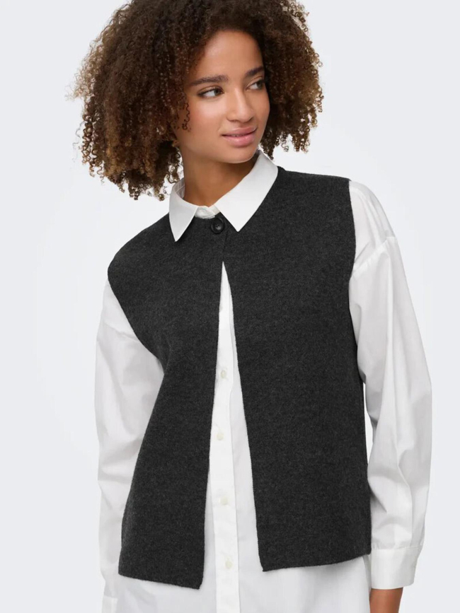 Gilet sans manche anneli gris anthracite femme - Only
