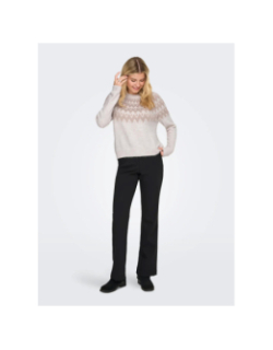 Pull fry glitter beige femme - Only