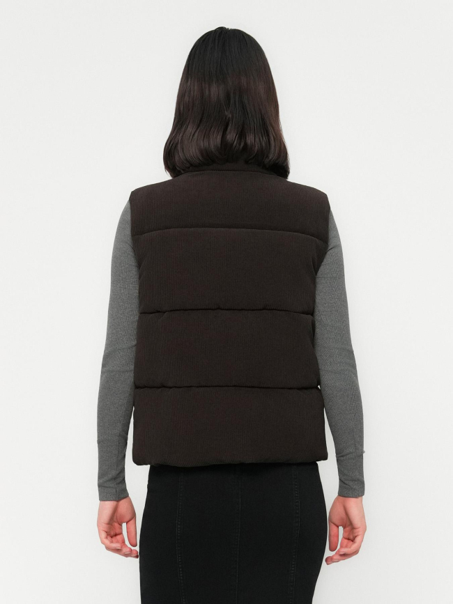 Doudoune sans manche velours côtelé debra noir femme - Vero Moda