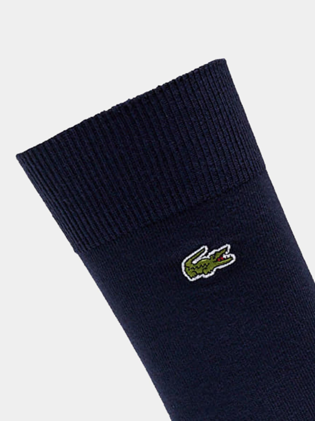 Pack de 3 paires de chaussettes montantes bleu marine homme - Lacoste