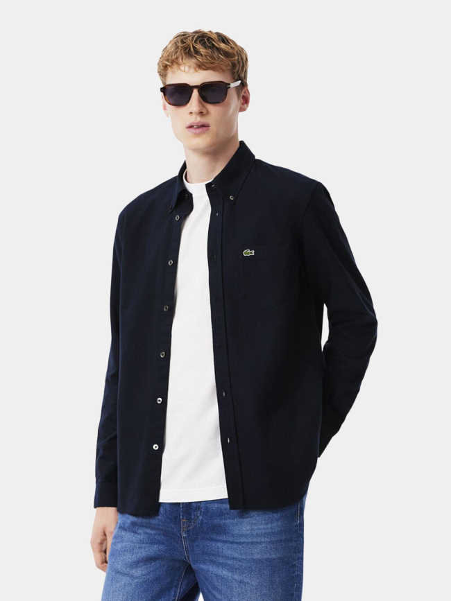 Chemise regular fit oxford bleu marine homme - Lacoste