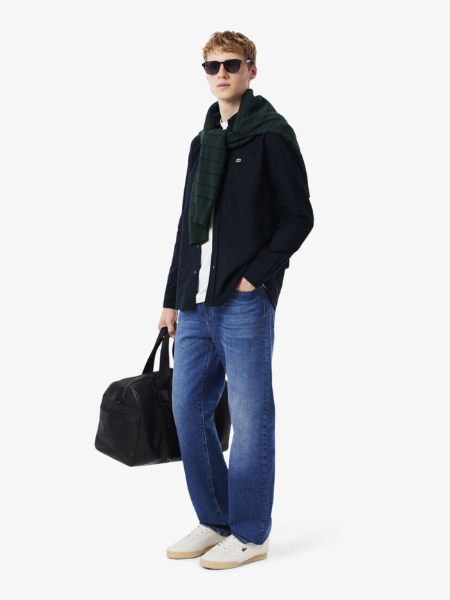 Chemise regular fit oxford bleu marine homme - Lacoste