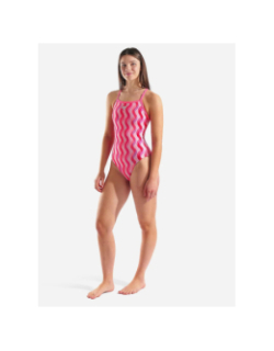 Maillot de bain ripple print lightdrop rose femme - Arena