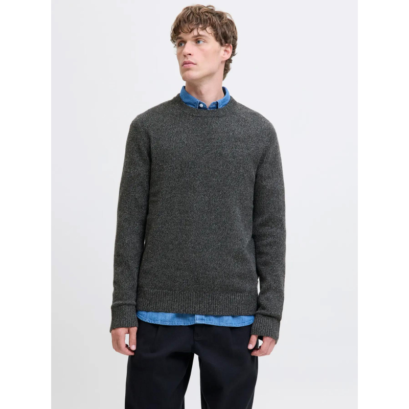 Pull en laine clamb gris anthracite homme - Jack & Jones