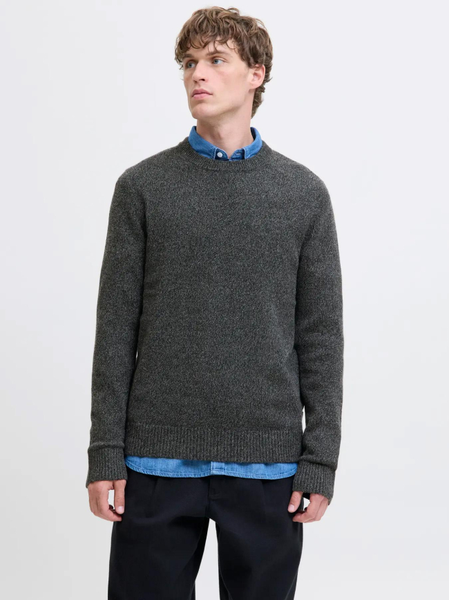 Pull en laine clamb gris anthracite homme - Jack & Jones