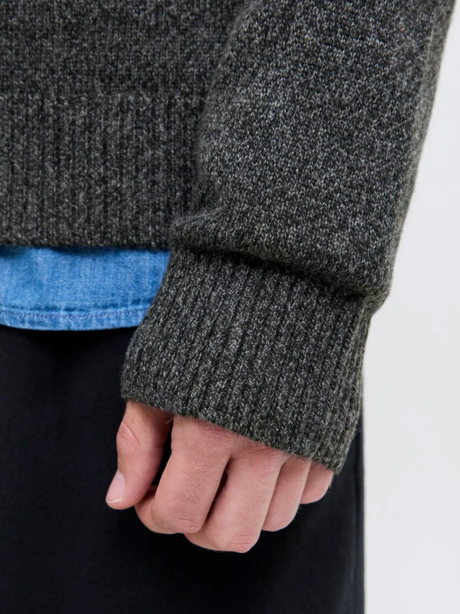 Pull en laine clamb gris anthracite homme - Jack & Jones