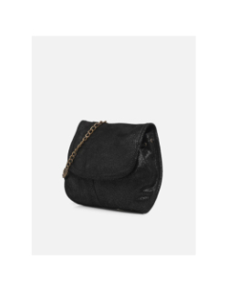 Sac bandoulière en cuir brillant pcjulia noir femme - Pieces