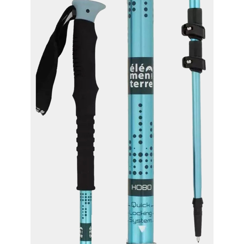 Bâton de randonnée ajustable speed lock hobo bleu - Elementerre