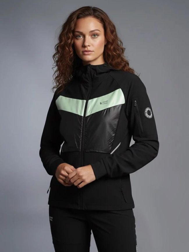 Veste tech à capuche new york noir femme - Comme Des Loups