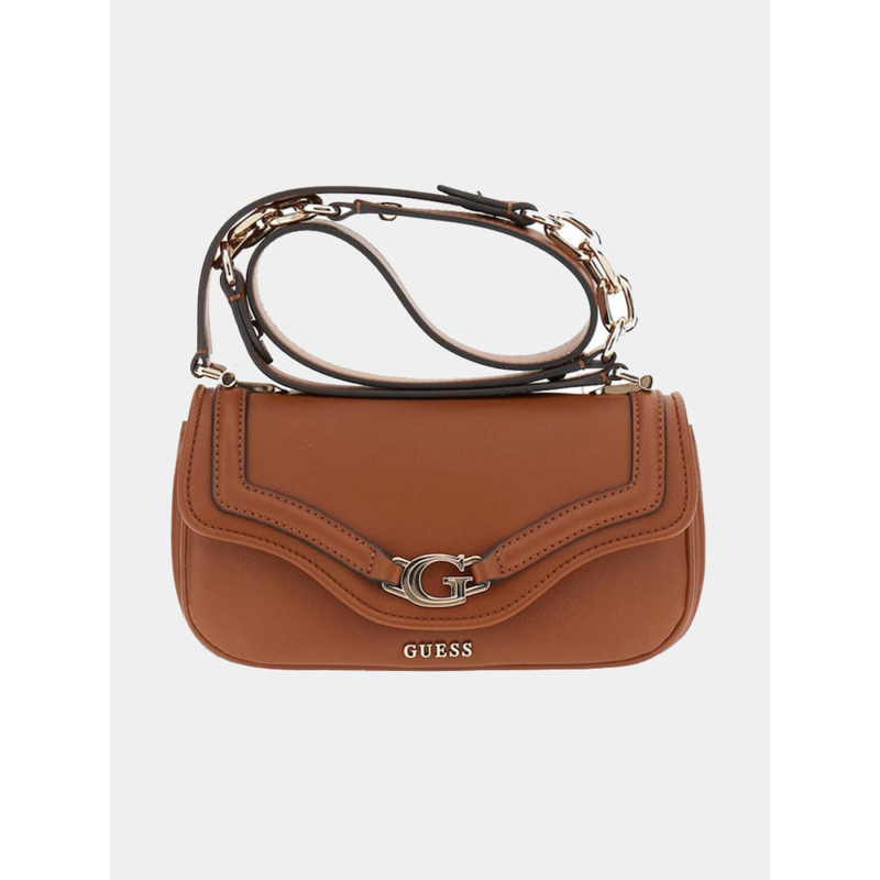 Sac bandoulière mini à aimant 93790 marron femme - Guess
