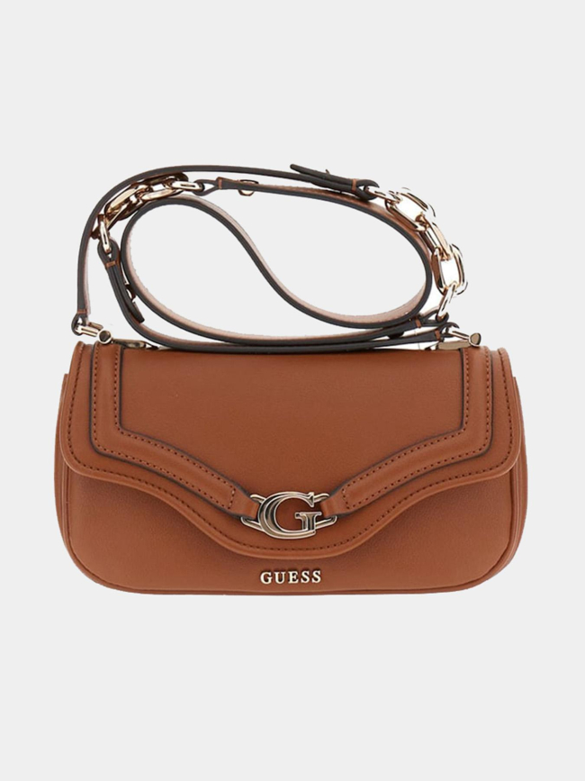 Sac bandoulière mini à aimant 93790 marron femme - Guess