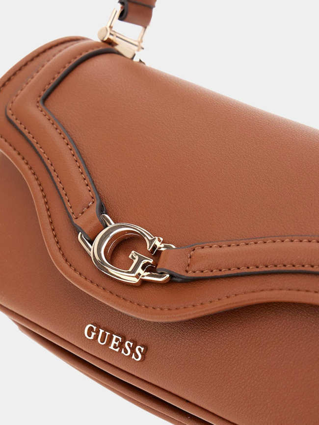 Sac bandoulière mini à aimant 93790 marron femme - Guess