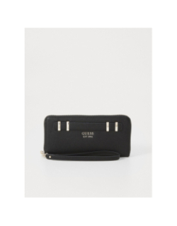 Portefeuille laurel medium large zip noir femme - Guess