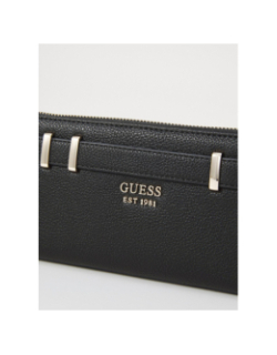 Portefeuille laurel medium large zip noir femme - Guess