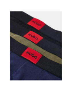 Pack de 3 boxers en coton galaxy noir bleu kaki homme - Hugo