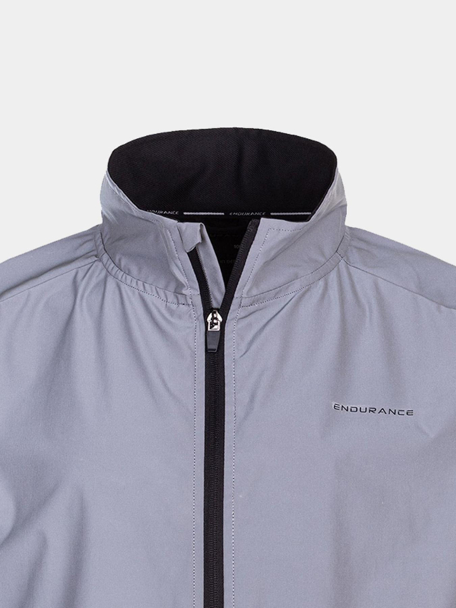 Veste de running réfléchissante peelier gris homme - Endurance