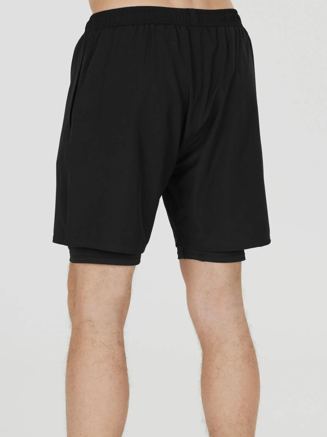 Short de sport 2 en 1 kros noir homme - Endurance